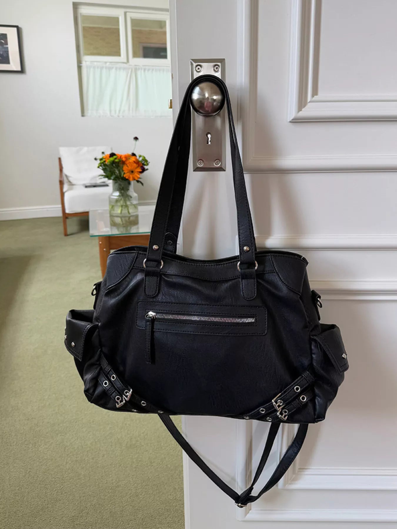 Rivet Decor Crossbody Bag - PBNJ FASHIONS