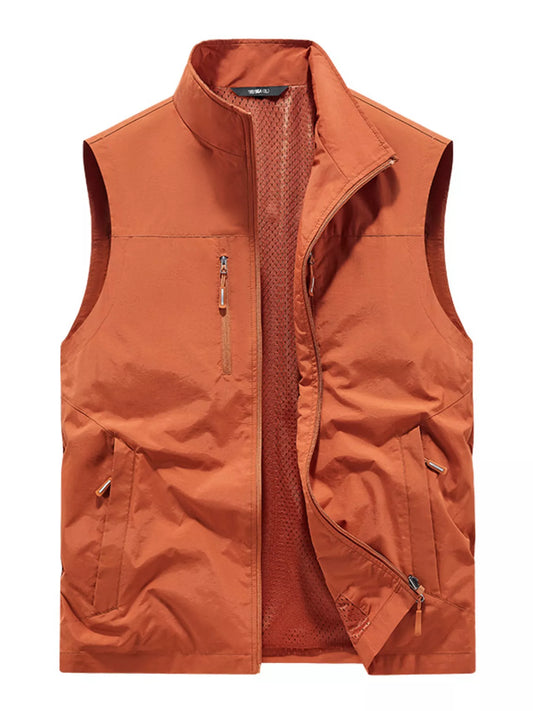 Men's Plus Size Lightweight Outdoor Zip Up Vest - PBNJ FASHIONS