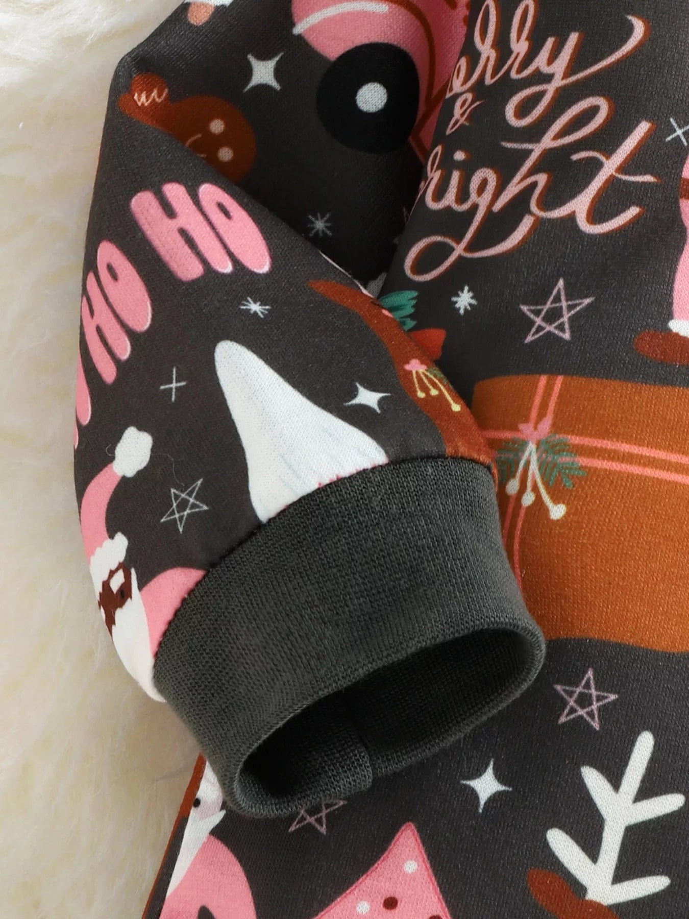 Children's Christmas Print Long Sleeve One - Piece Bodysuit - PBNJ FASHIONS