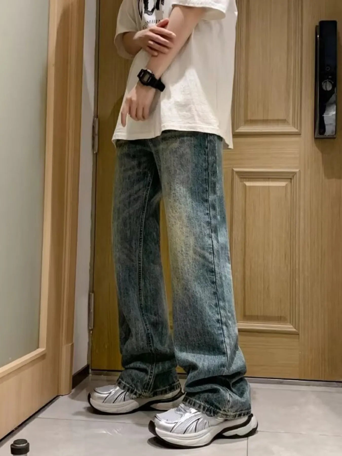 Men's Full Size Wash Loose Fit Jeans Plus Size - PBNJ FASHIONS
