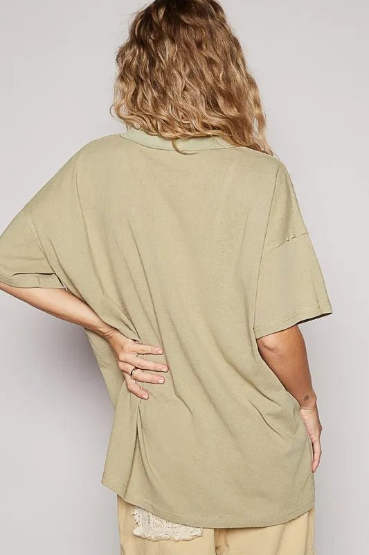 POL V - Neck Half Sleeve T-Shirt - PBNJ FASHIONS