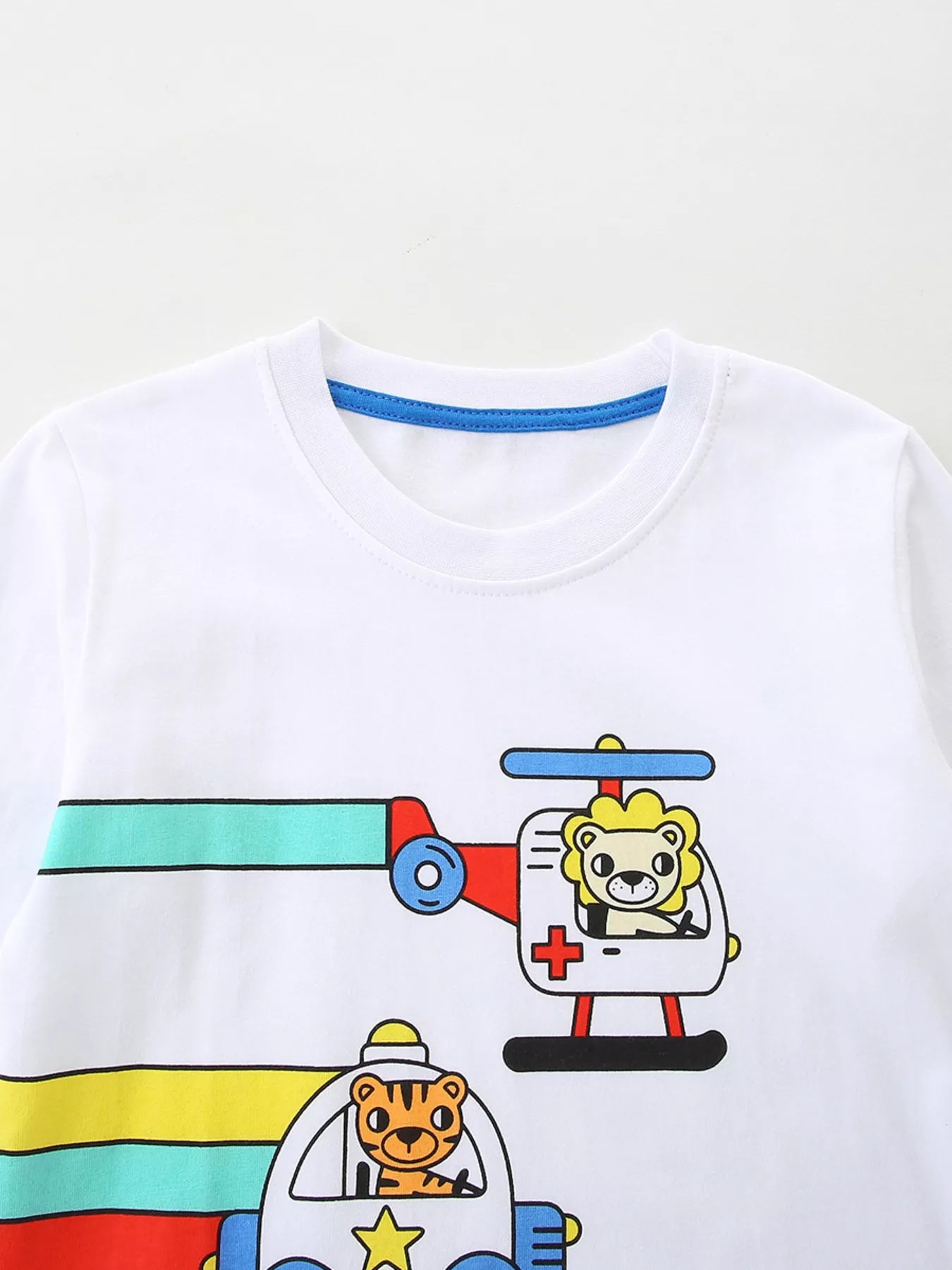 Children's Cartoon Vehicle Print Long Sleeve T-Shirt - PBNJ FASHIONS