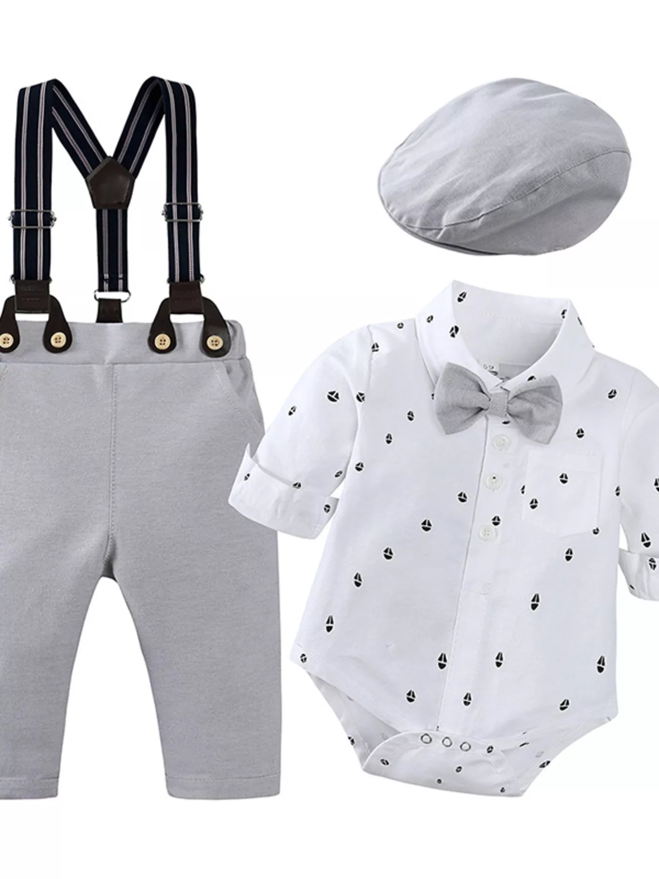 Children's Button Up Shirt and Overall Set - PBNJ FASHIONS