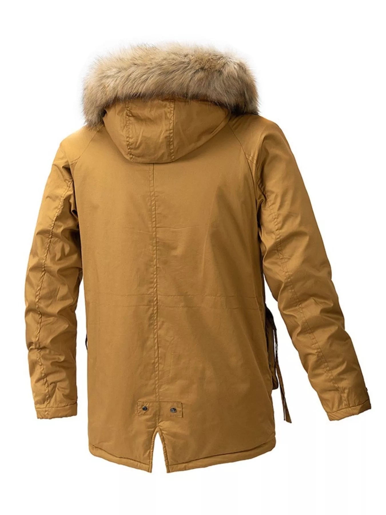 Men's Plus Size Fur Hooded Winter Parka Coat - PBNJ FASHIONS
