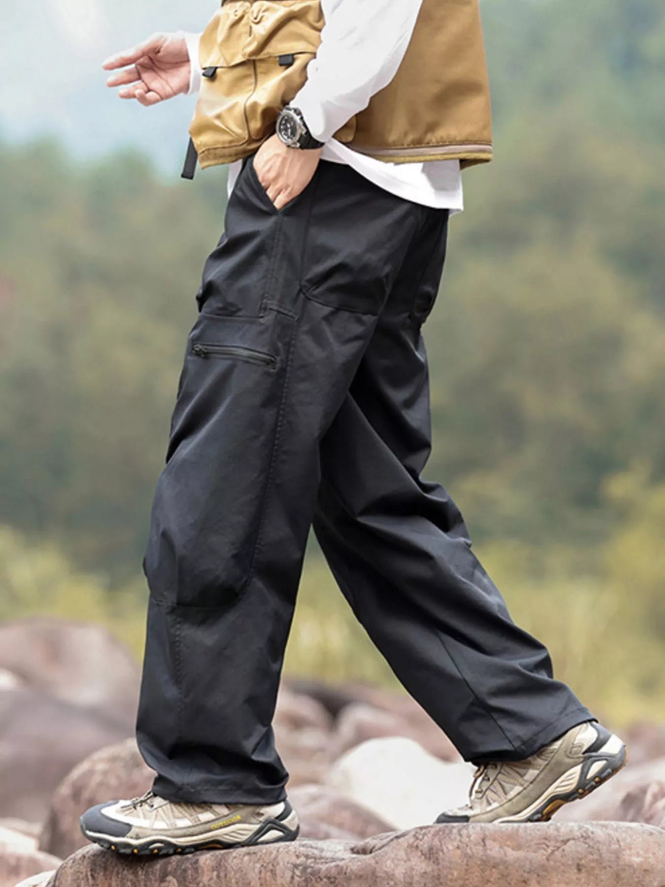 Men's Plus Size Relaxed Fit Cargo Pants - PBNJ FASHIONS