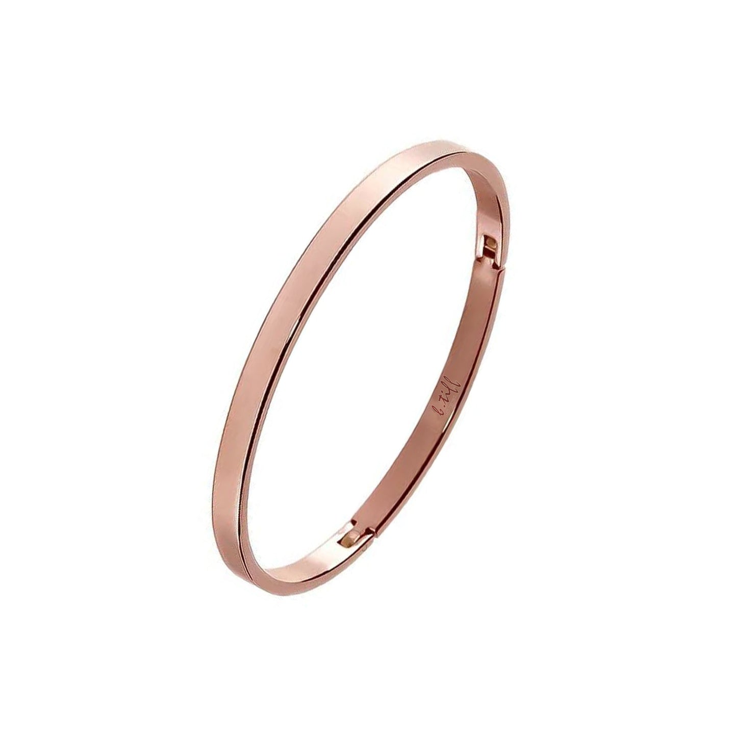 BG300RG B.Tiff Simplicity Narrow Matte Rose Gold Bangle Bracelet - PBNJ FASHIONS