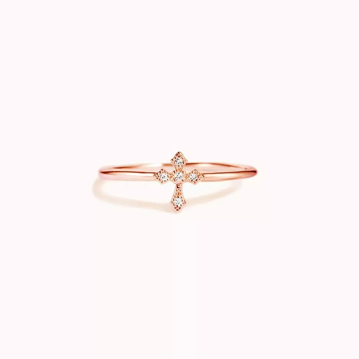 925 Sterling Silver Zircon Cross Ring - PBNJ FASHIONS