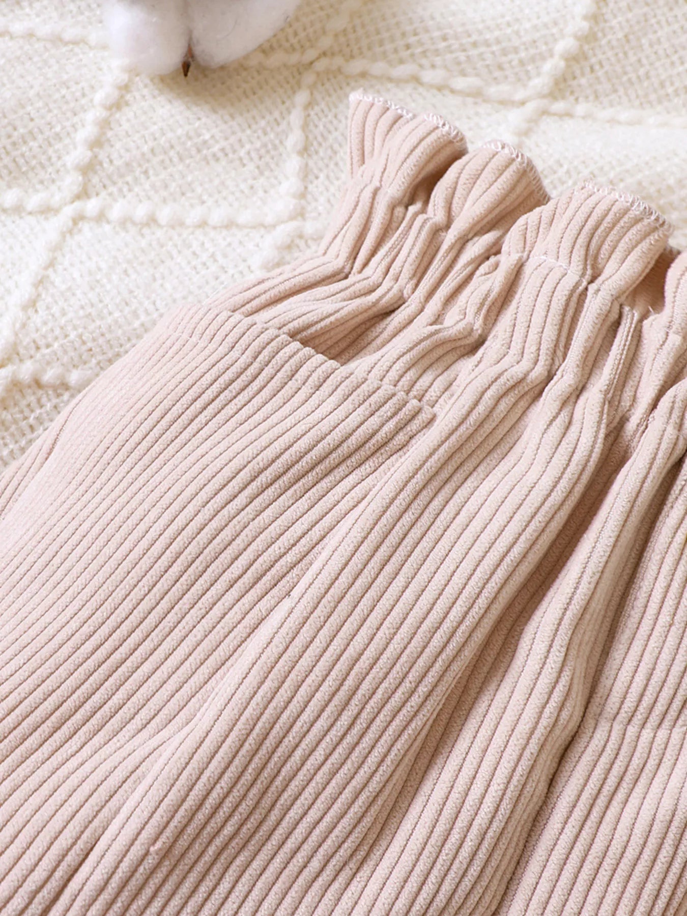 Children's Ruffled Hem Corduroy Pants - PBNJ FASHIONS