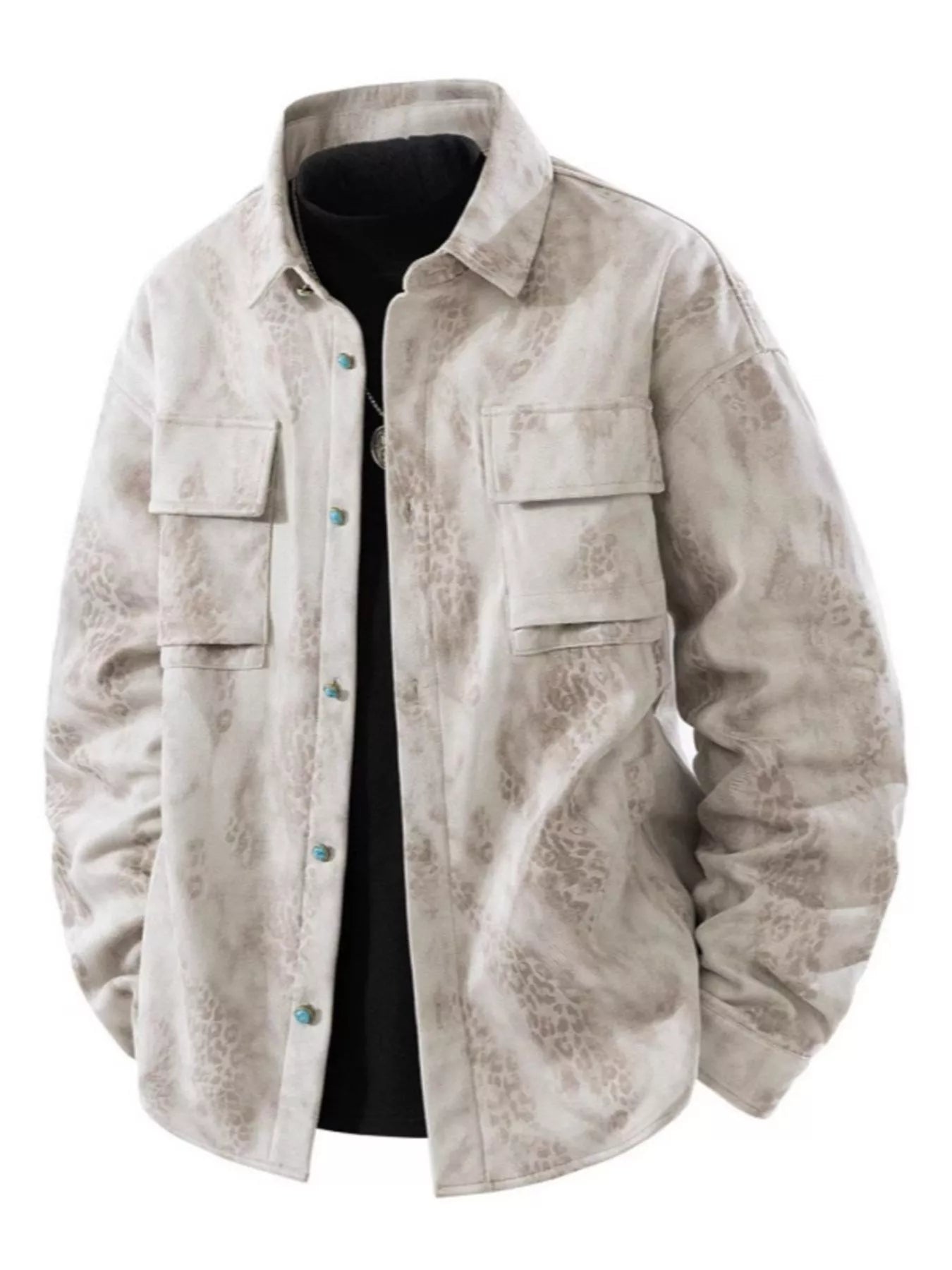 Men's Plus Size Button Up Casual Jacket - PBNJ FASHIONS