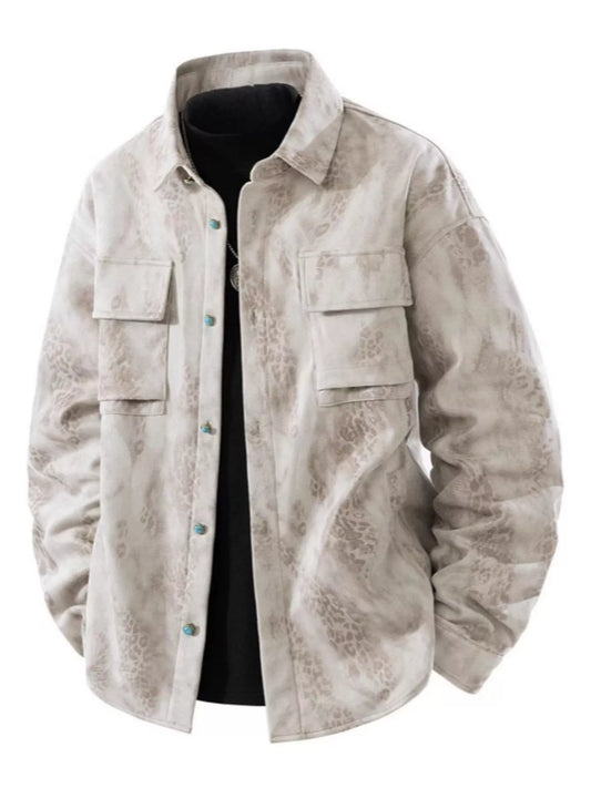 Men's Plus Size Button Up Casual Jacket - PBNJ FASHIONS