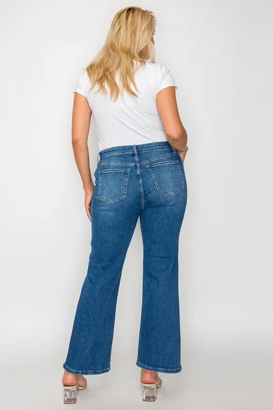 bytos Full Size Cat's Whiskers Mid Rise Ankle Jeans - PBNJ FASHIONS