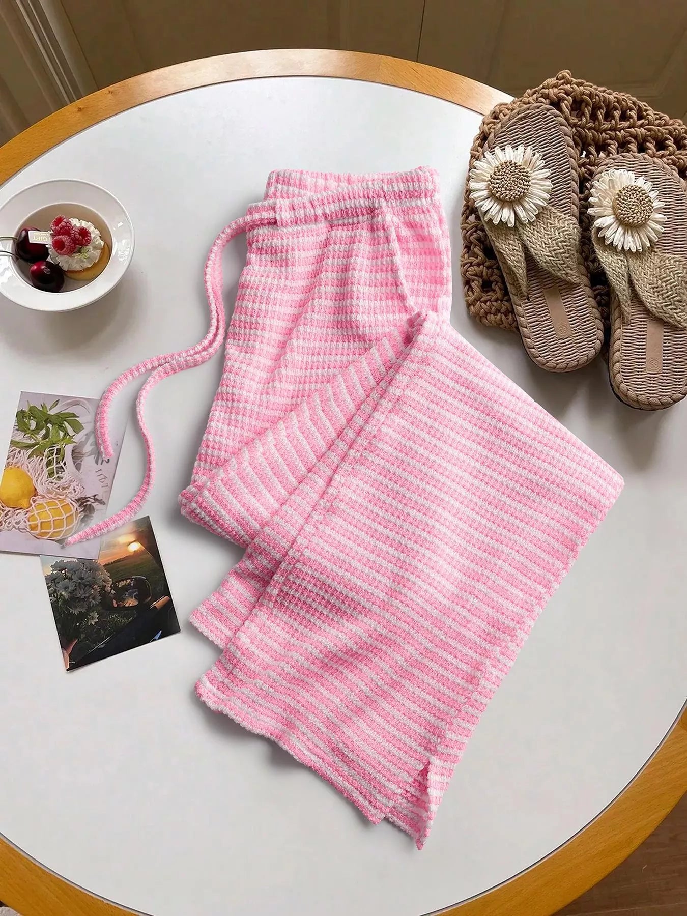 Wide Leg Pants: Comfort & Style in One Package - Pink-S- - PBNJ FASHIONS
