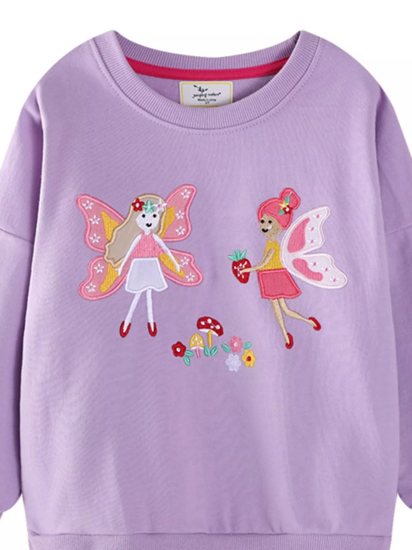 Children's Fairy Embroidered Tulle Sweatshirt Dress - PBNJ FASHIONS