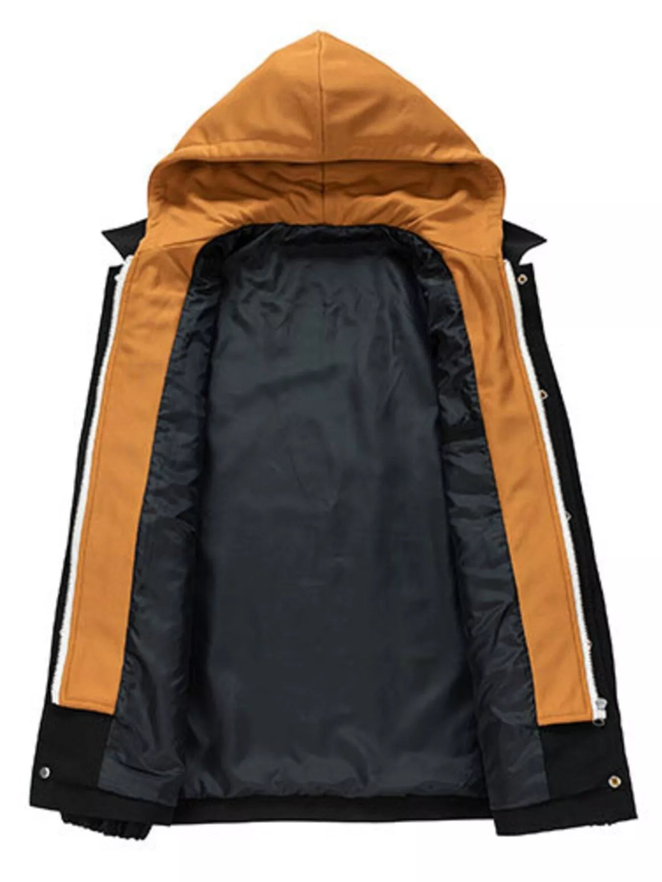 Men's Plus Size Two - Tone Hooded Button - Up Jacket - PBNJ FASHIONS
