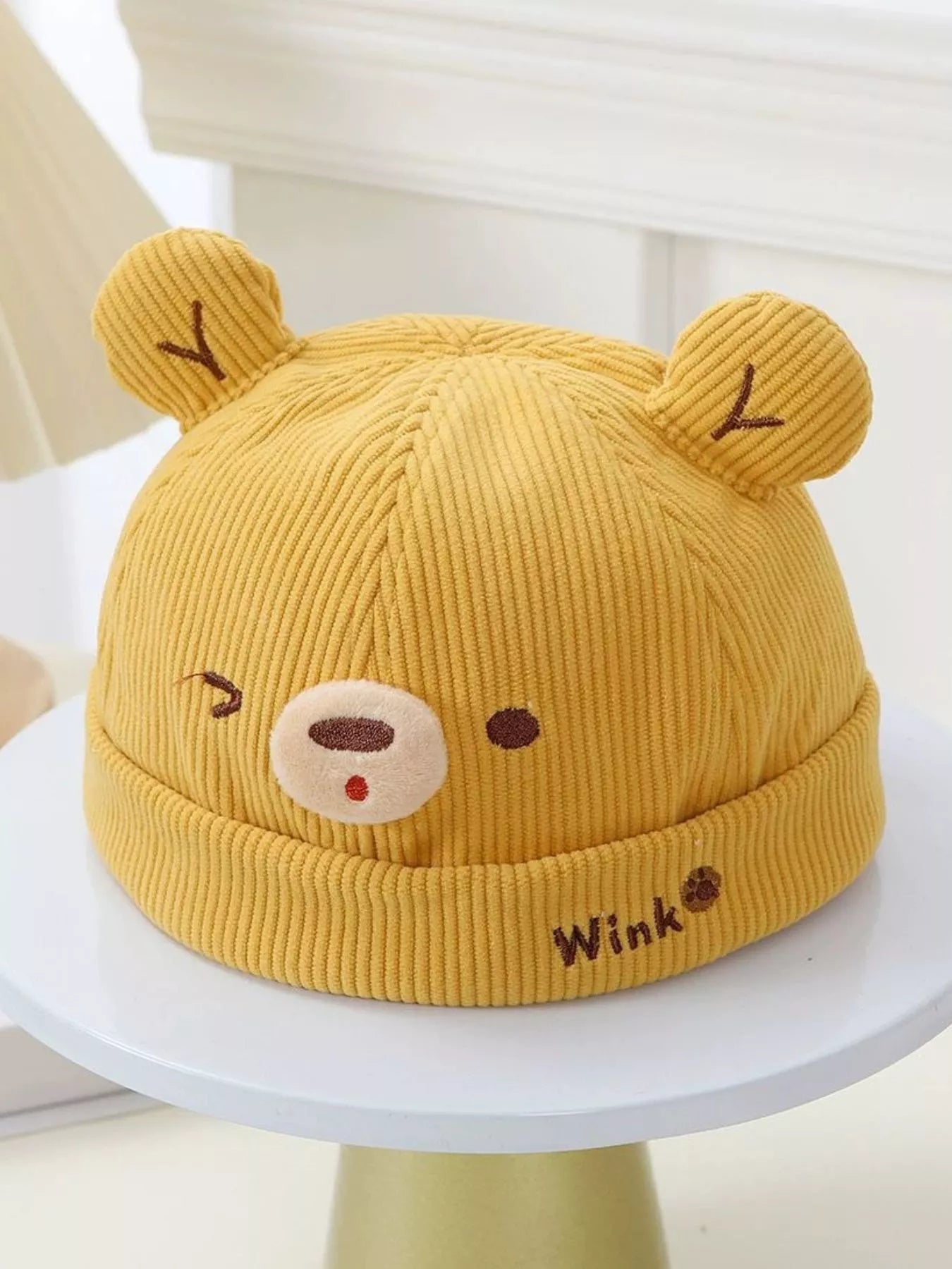 Children's Bear Ear Corduroy Hat - PBNJ FASHIONS