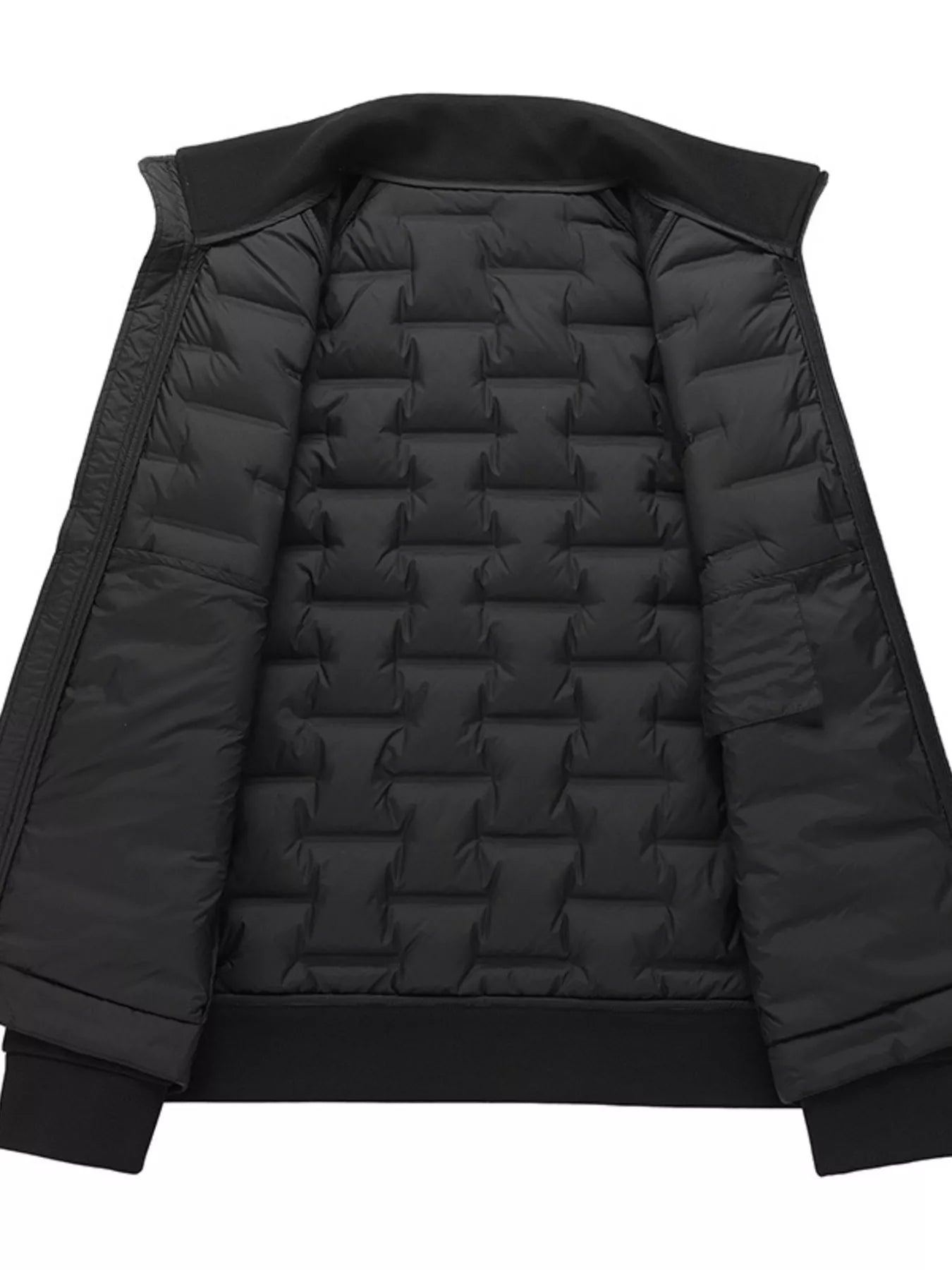 Men's Plus Size Lightweight Padded Stand Collar Jacket - PBNJ FASHIONS