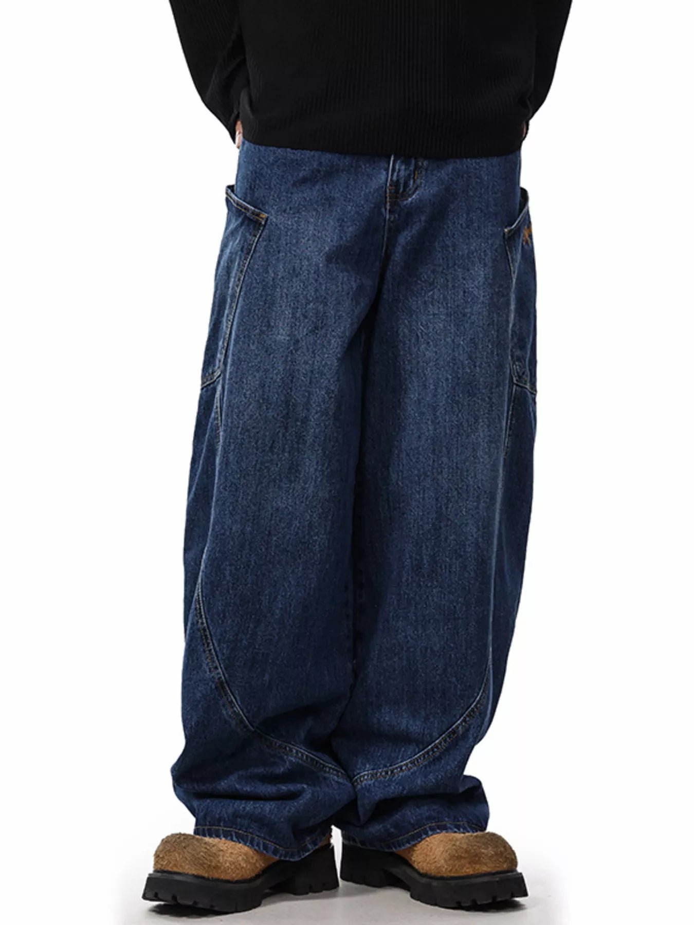 Men's Oversized Wide Leg Jeans | 100% Cotton | Machine Washable - PBNJ FASHIONS