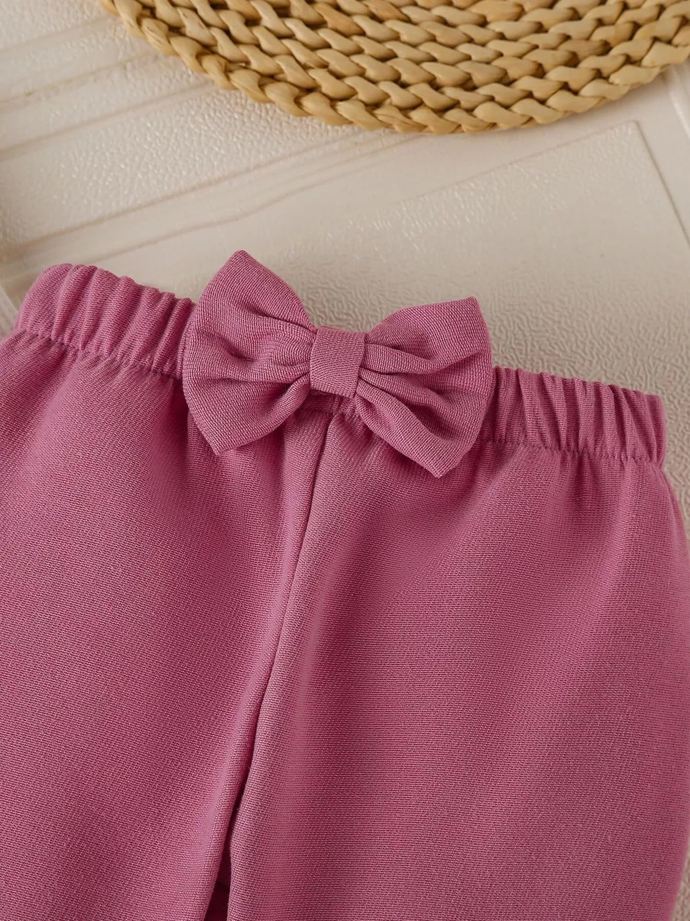 Children's Floral Applique Ribbed Top & Flare Leg Pants Set - PBNJ FASHIONS