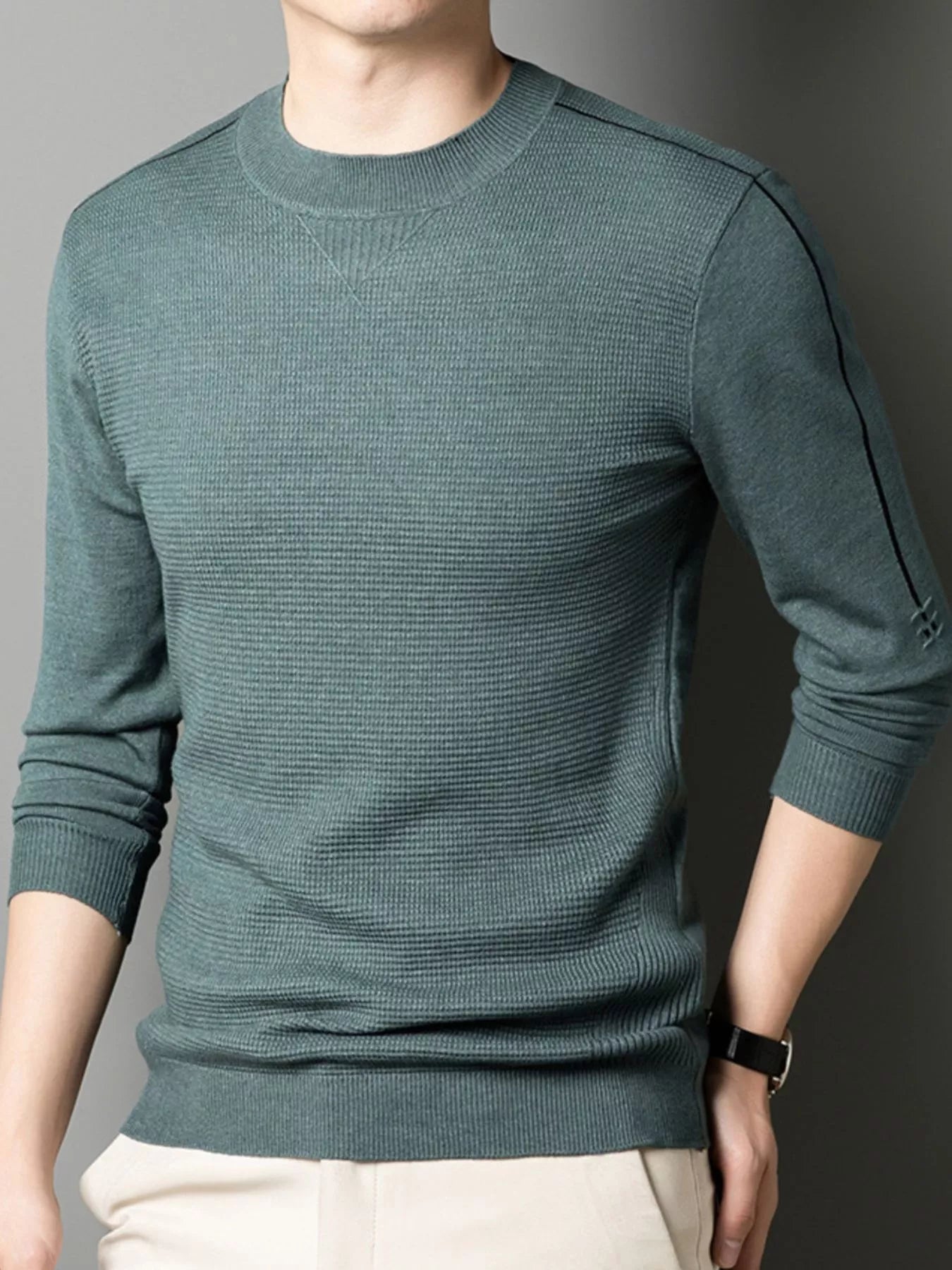 Men's Plus Size Textured Slim Fit Knit Top - PBNJ FASHIONS