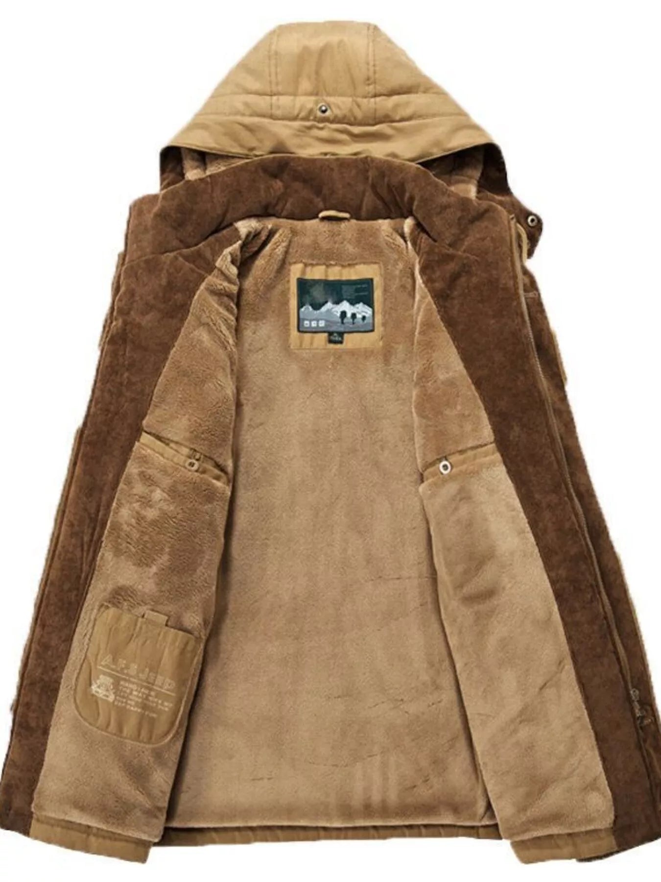 Men's Plus Size Zip Up Hooded Winter Coat - PBNJ FASHIONS