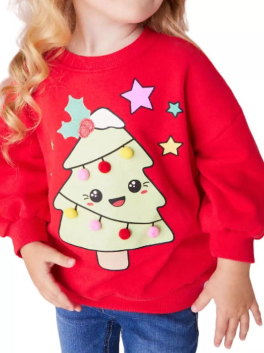 Children's Christmas Tree Graphic Sweatshirt - PBNJ FASHIONS