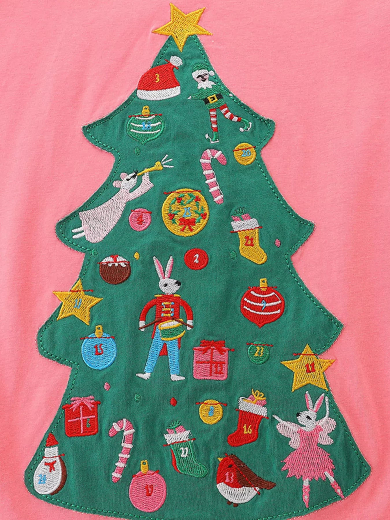 Children's Christmas Tree Long Sleeve Dress - PBNJ FASHIONS