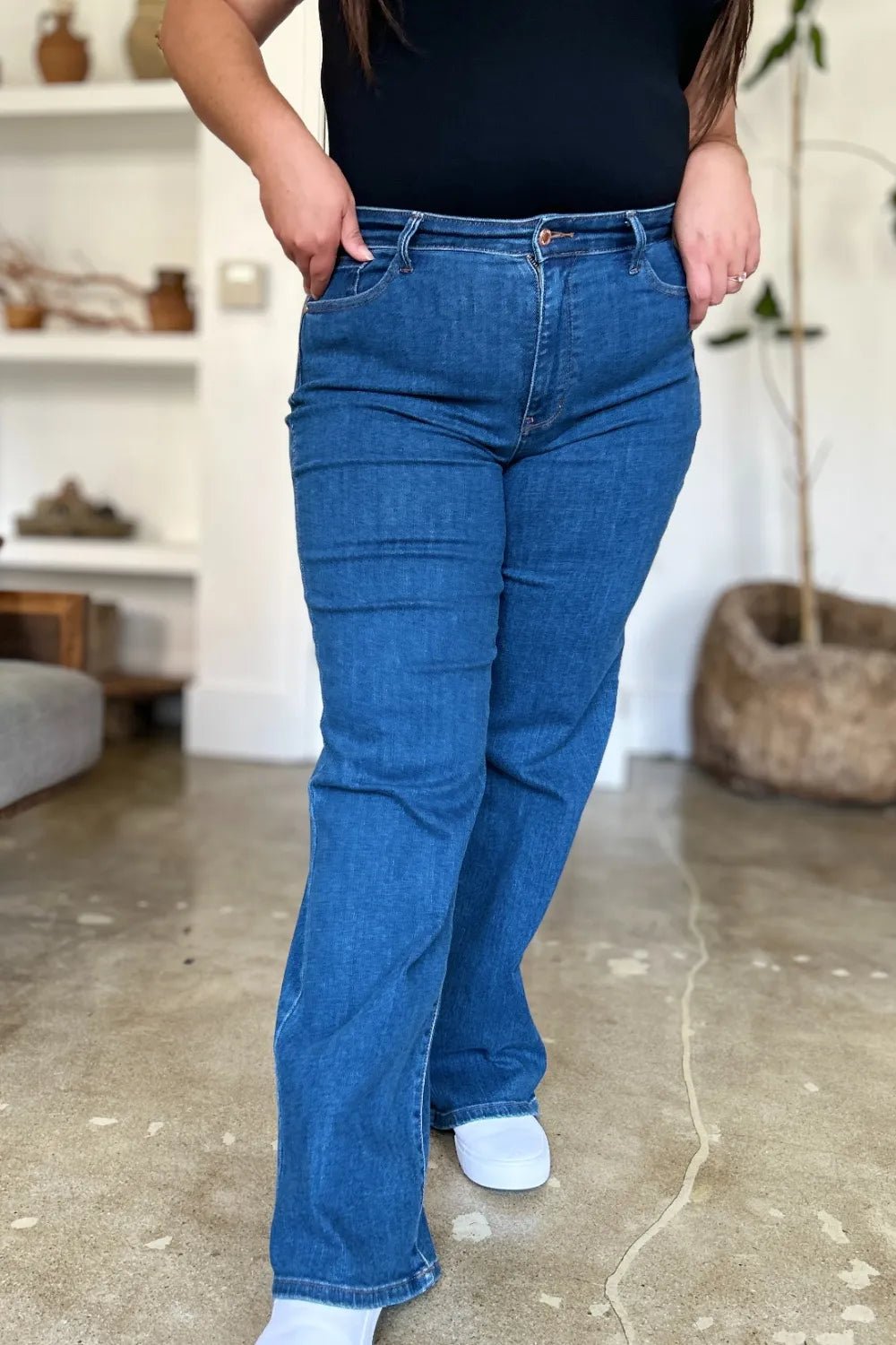 Judy Blue Full Size High Rise Straight Jeans - PBNJ FASHIONS