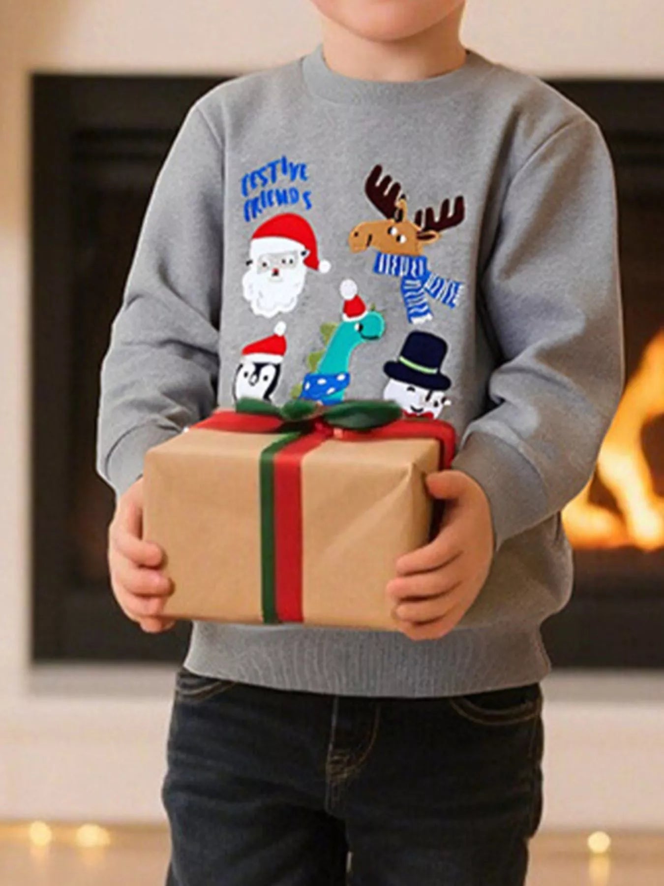 Children's Christmas Crew Neck Sweatshirt - PBNJ FASHIONS
