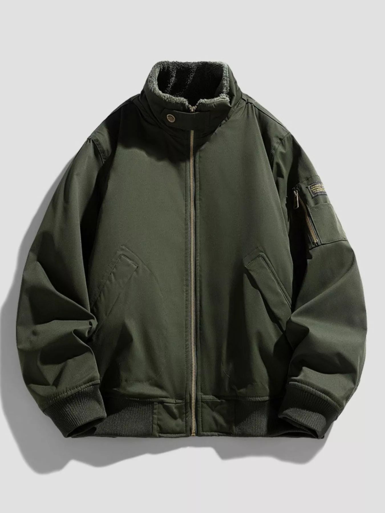 Men's Plus Size Zip Up Long Sleeve Jacket - PBNJ FASHIONS