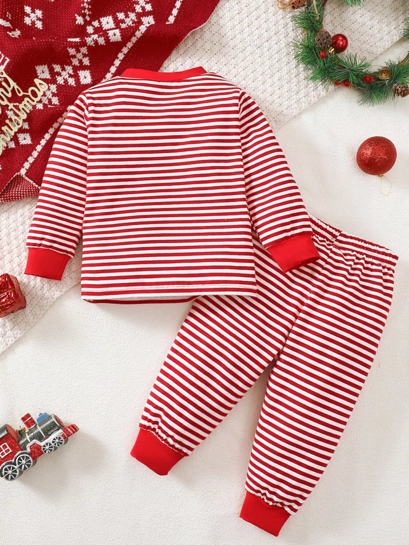 Children's Christmas Santa Striped Pajama Set - PBNJ FASHIONS