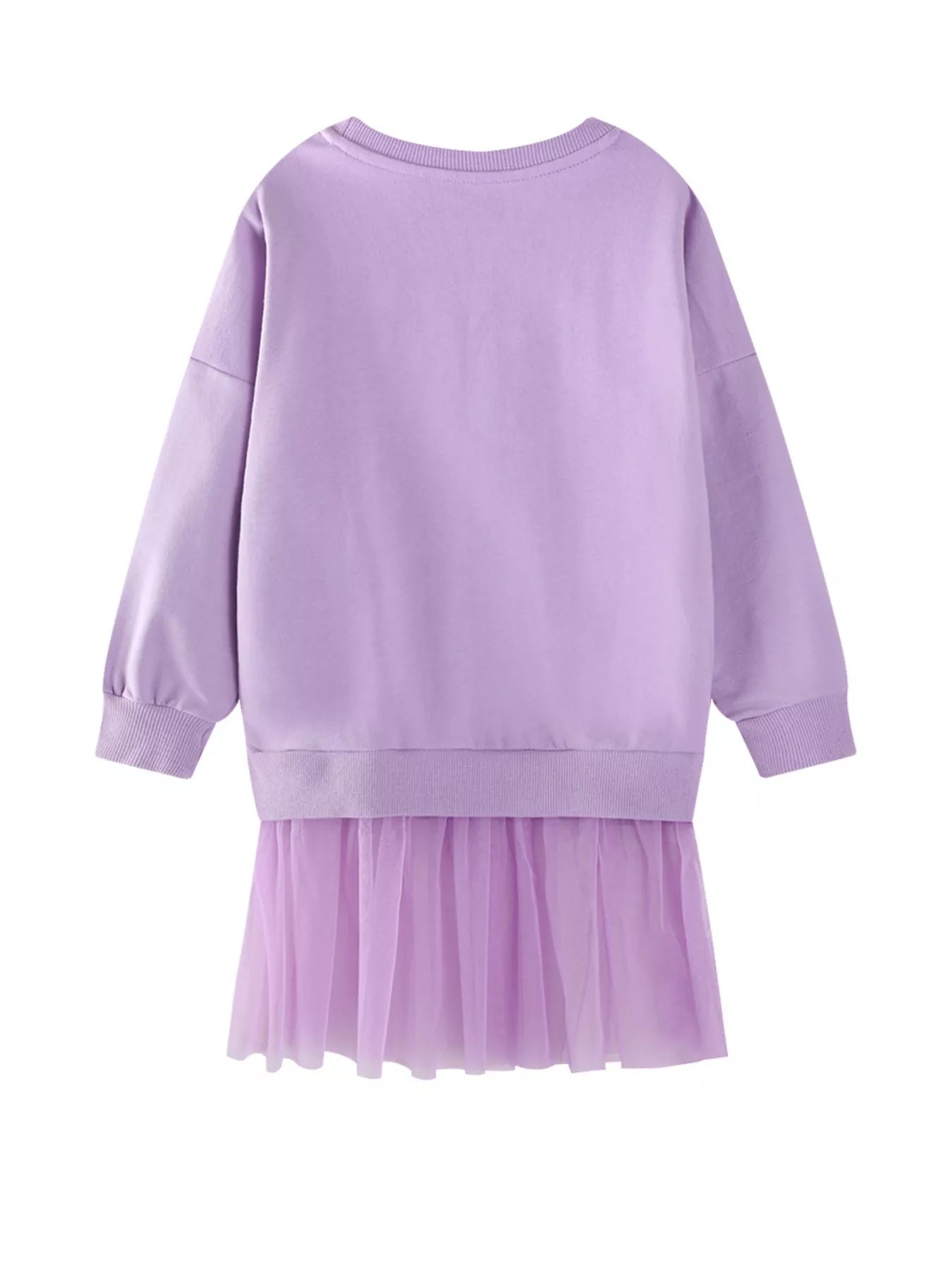 Children's Fairy Embroidered Tulle Sweatshirt Dress - PBNJ FASHIONS