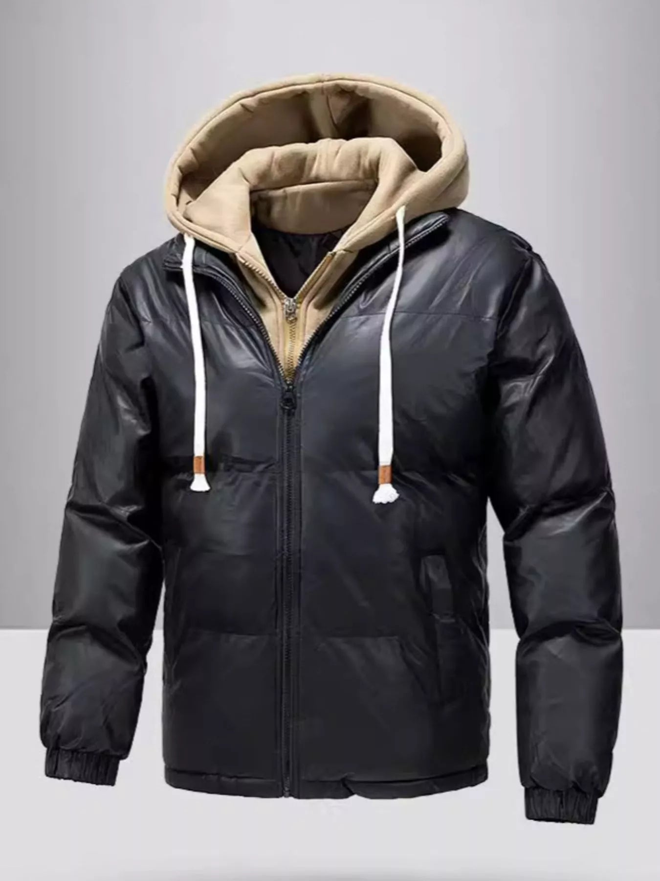 Men's Plus Size Zip Up Long Sleeve Hooded Jacket - PBNJ FASHIONS