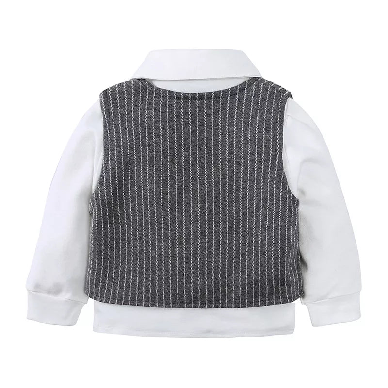 Children's Striped Vest and Pants Suit Set - PBNJ FASHIONS