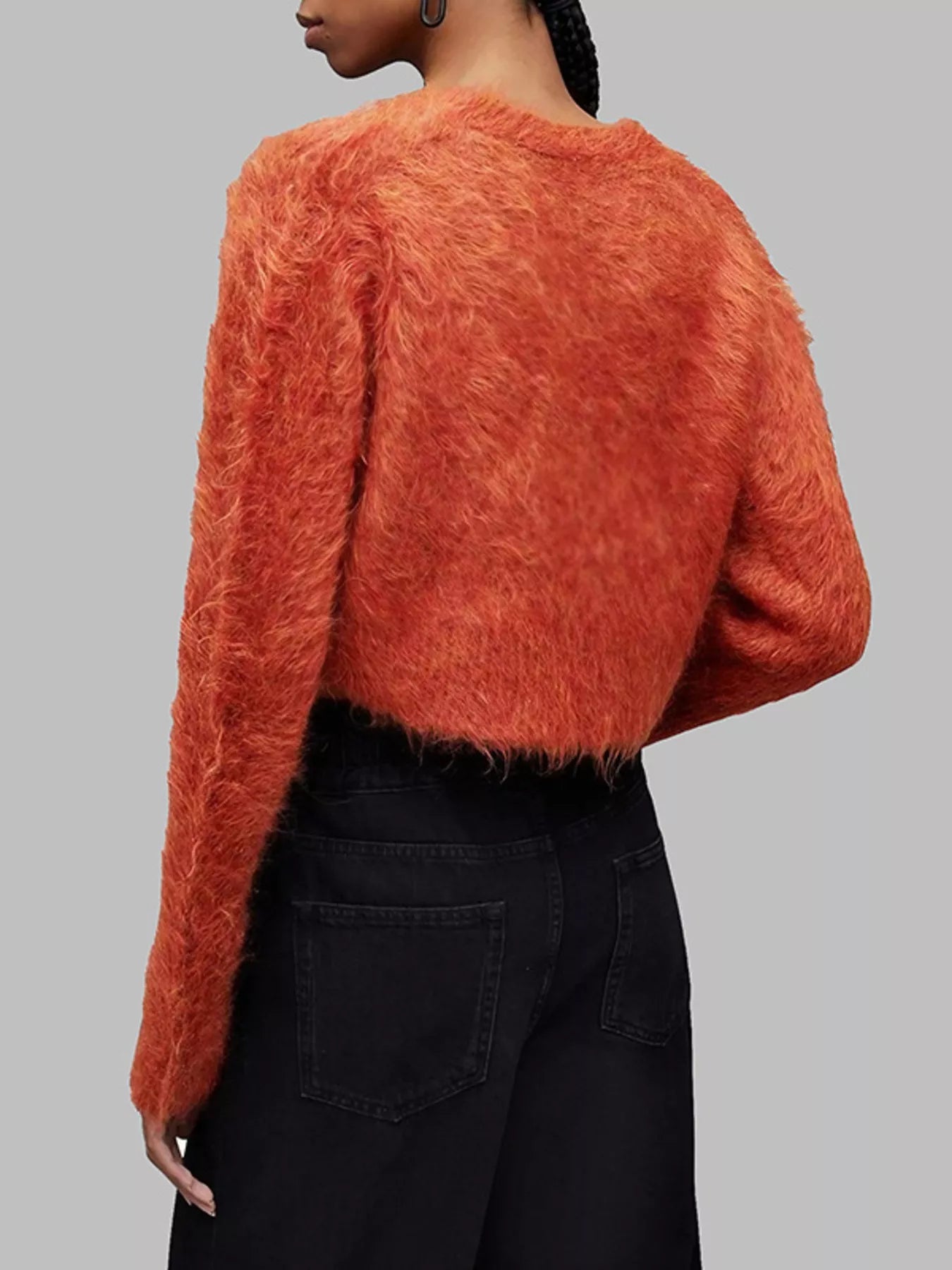 Fluffy Knit Cropped Cardigan - PBNJ FASHIONS