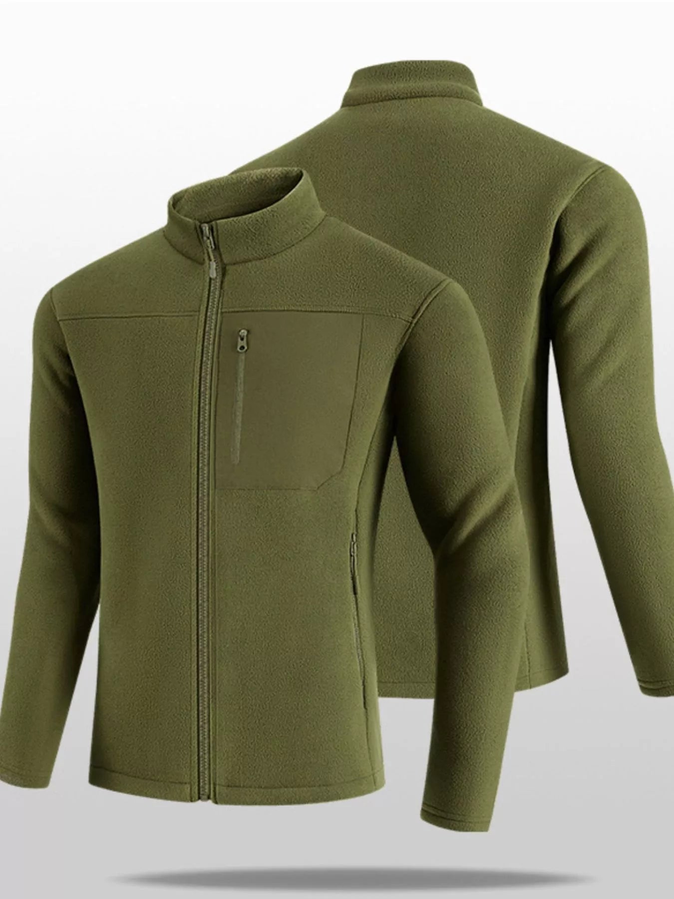 Men's Plus Size Zip Up Long Sleeve Jacket - PBNJ FASHIONS