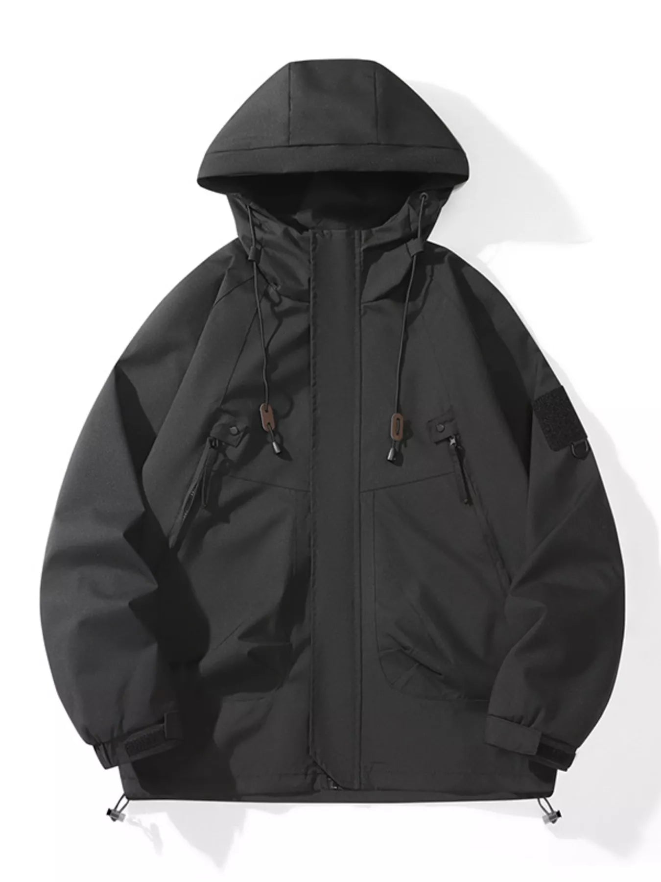 Men's Full Size Hooded Windproof Outdoor Jacket Plus Size - PBNJ FASHIONS