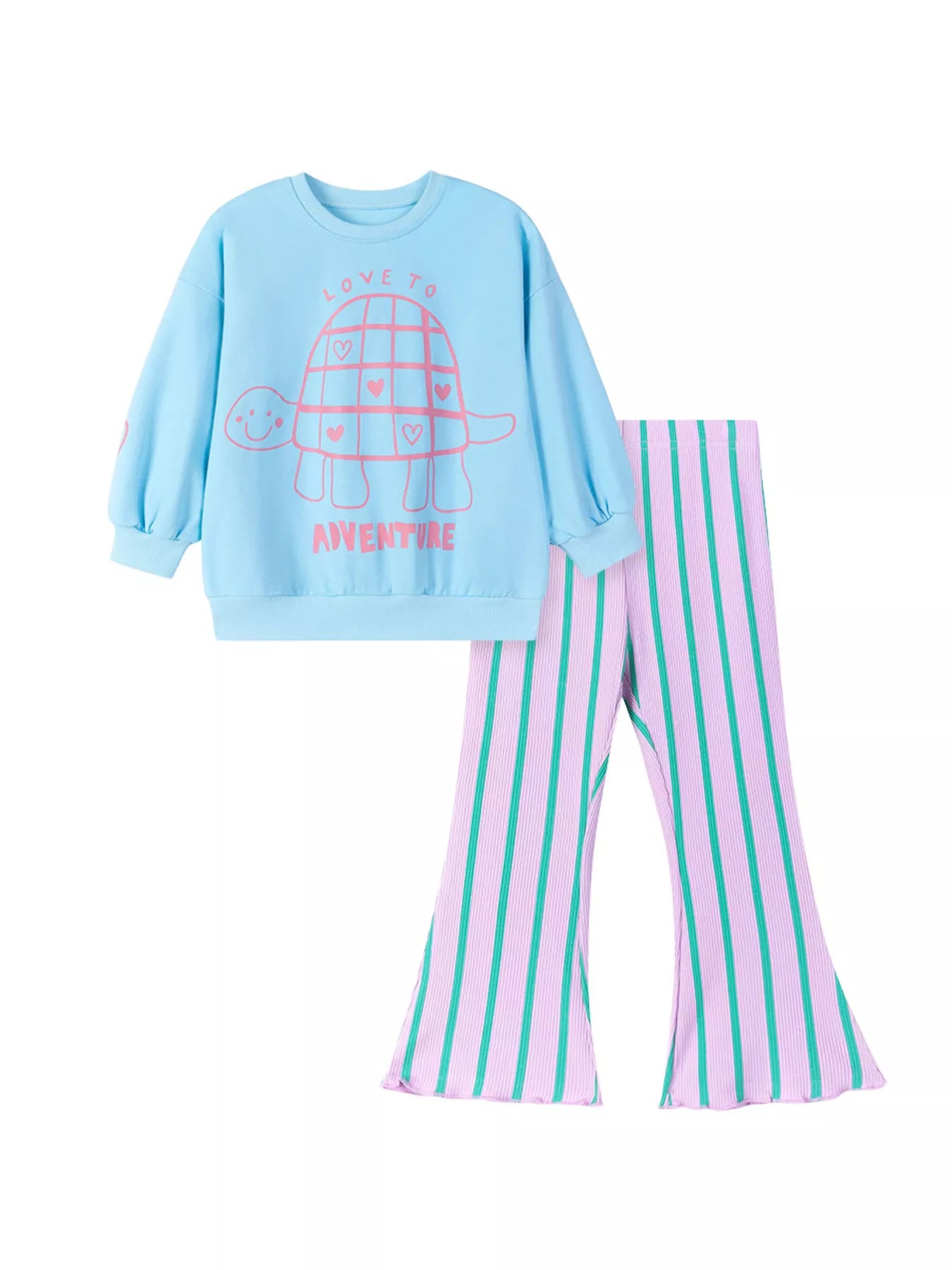 Children's Turtle Round Neck Top and Pants Set - PBNJ FASHIONS