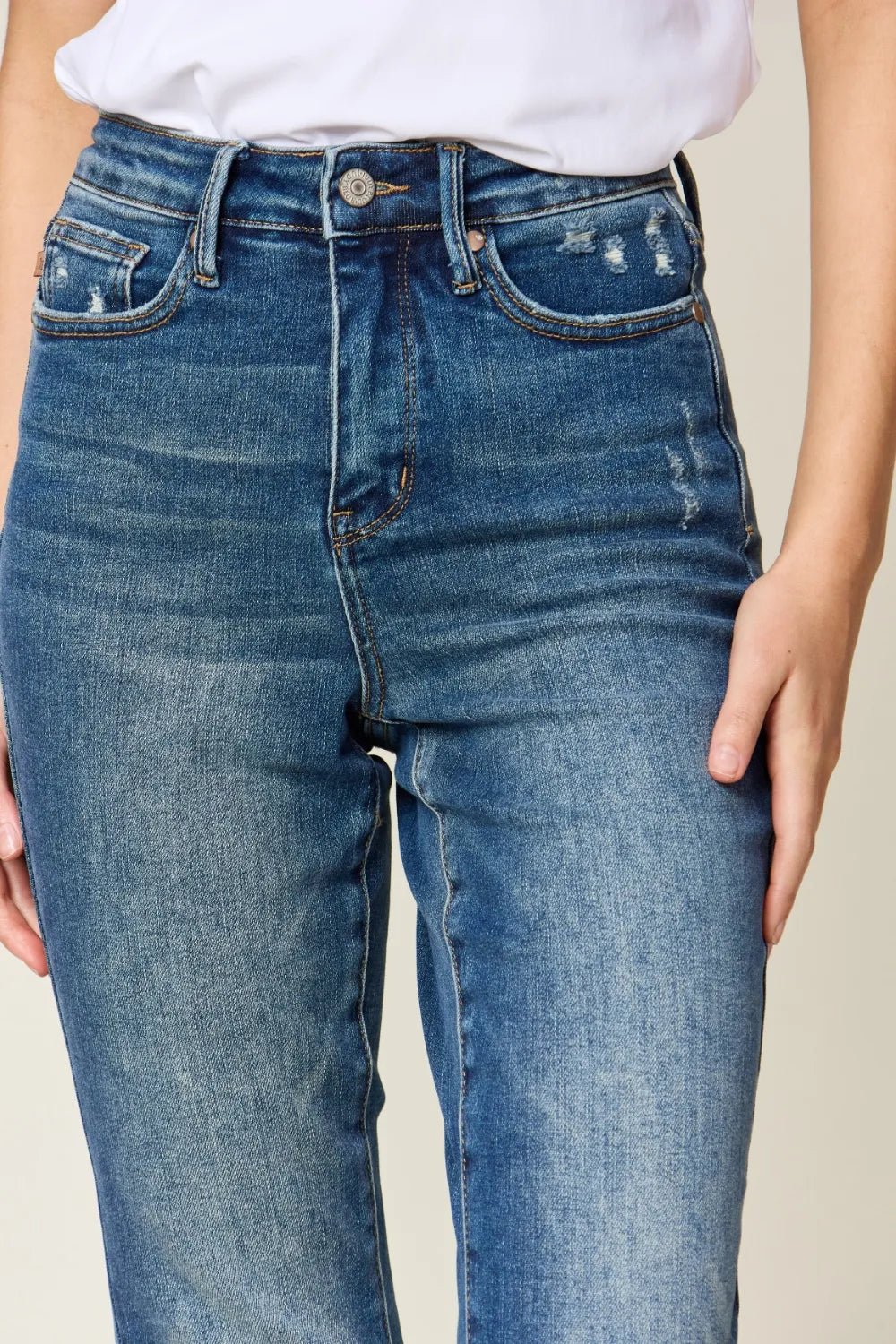 Judy Blue Full Size Tummy Control High Waist Slim Jeans - PBNJ FASHIONS