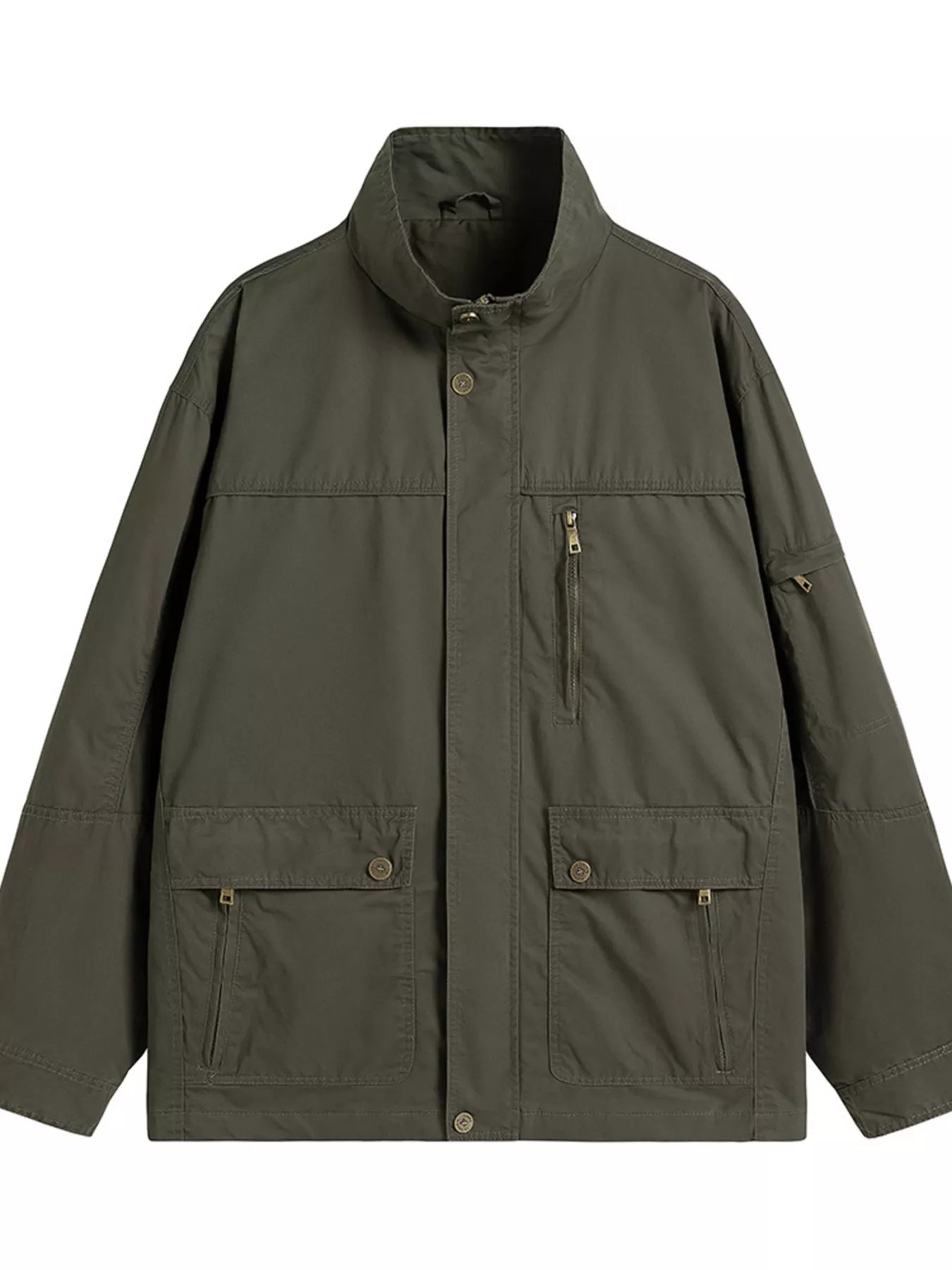 Men's Plus Size Casual Zip Up Lightweight Jacket - PBNJ FASHIONS