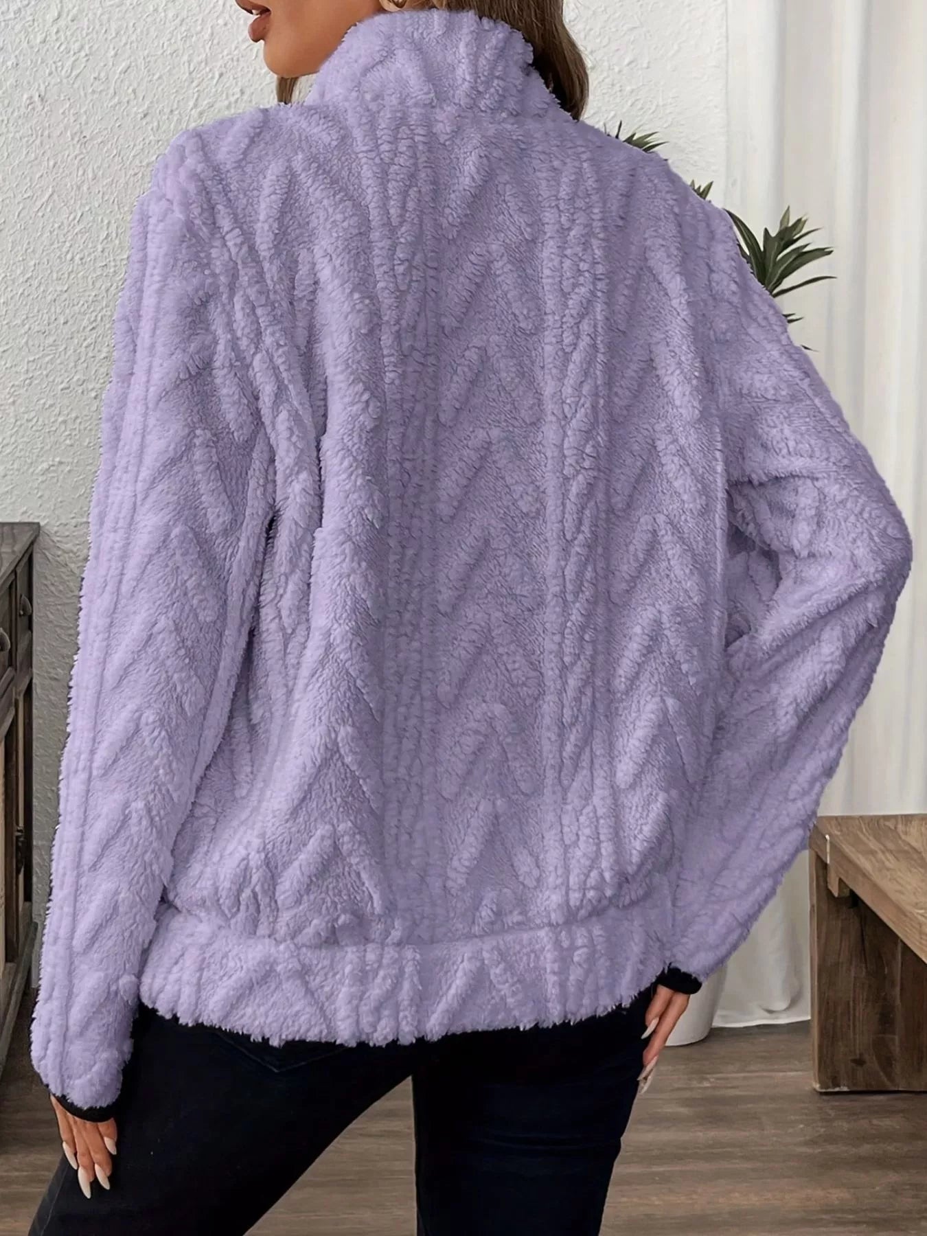 Full Size Half Zip Kangaroo Pocket Sweatshirt Plus Size - PBNJ FASHIONS