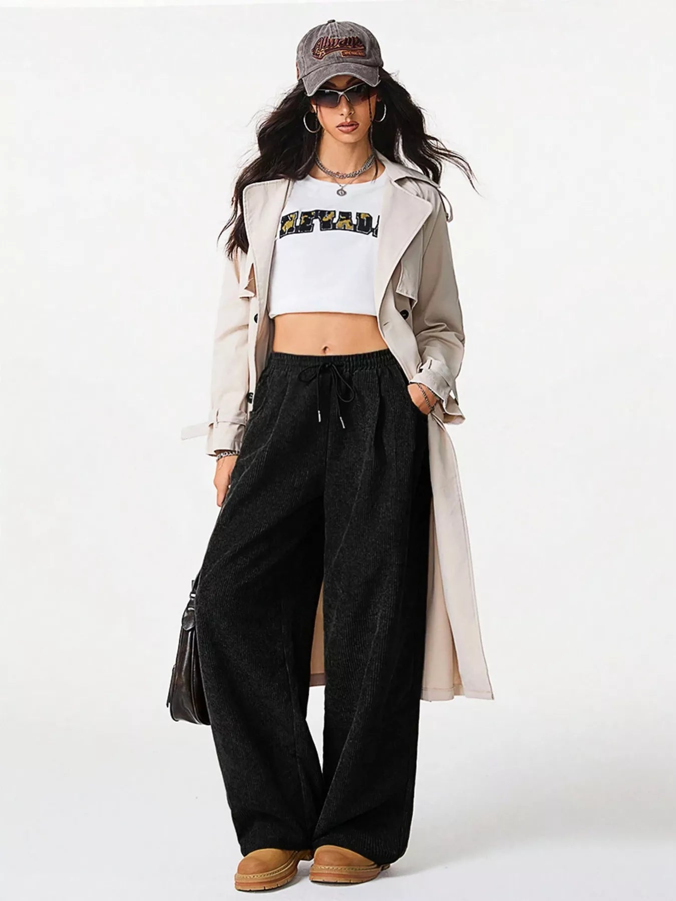 Casual Corduroy Wide Leg Pants - PBNJ FASHIONS