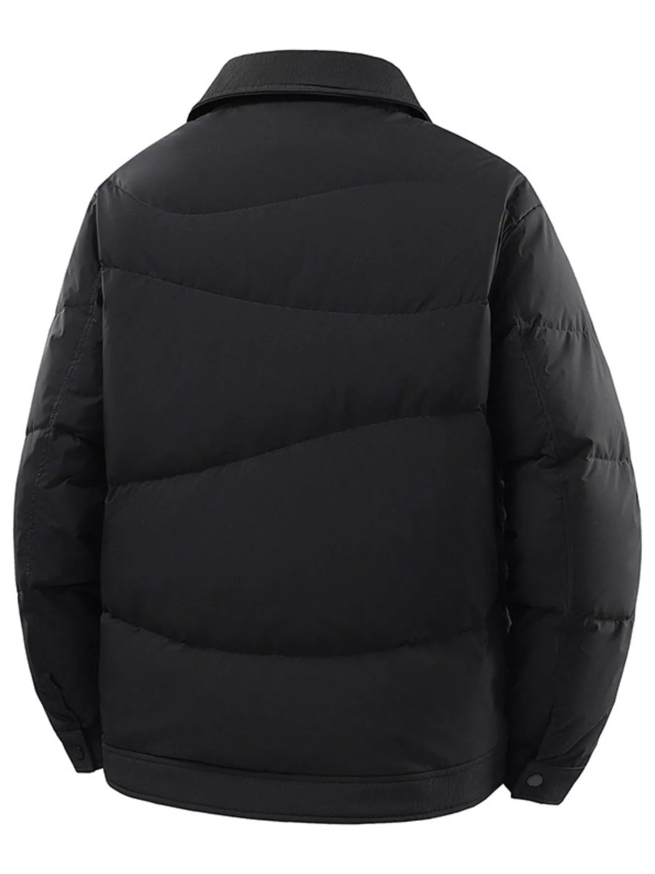 Men's Plus Size Snap Down Puffer Jacket - PBNJ FASHIONS