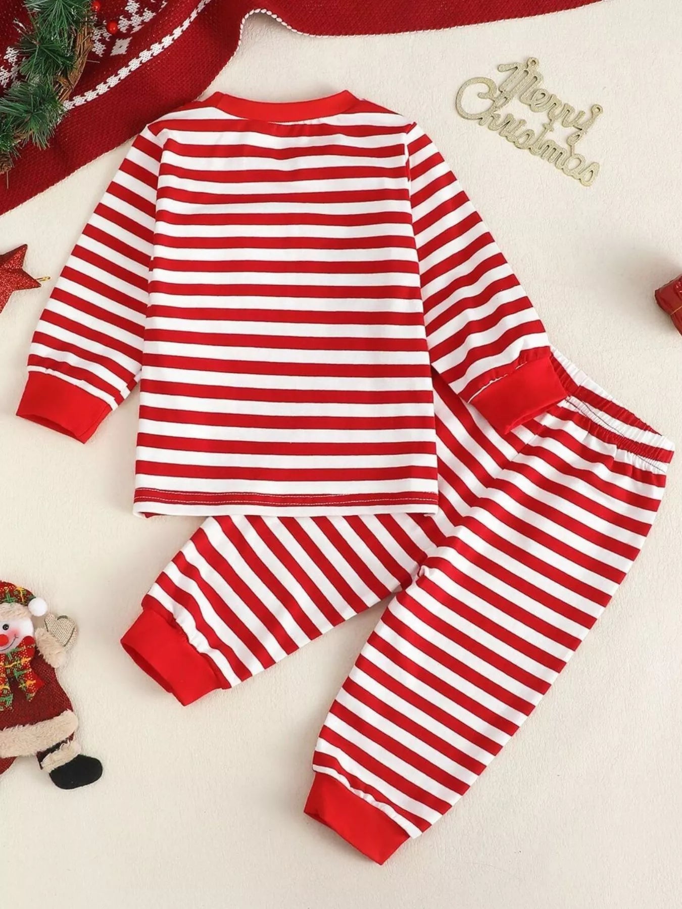 Children's Christmas Striped Pajama Set - PBNJ FASHIONS