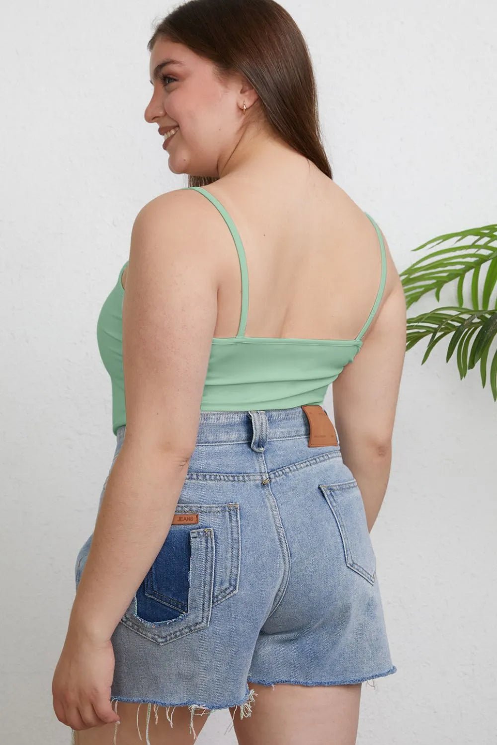 Basic Bae Full Size Round Neck Slim Cami Plus Size - PBNJ FASHIONS