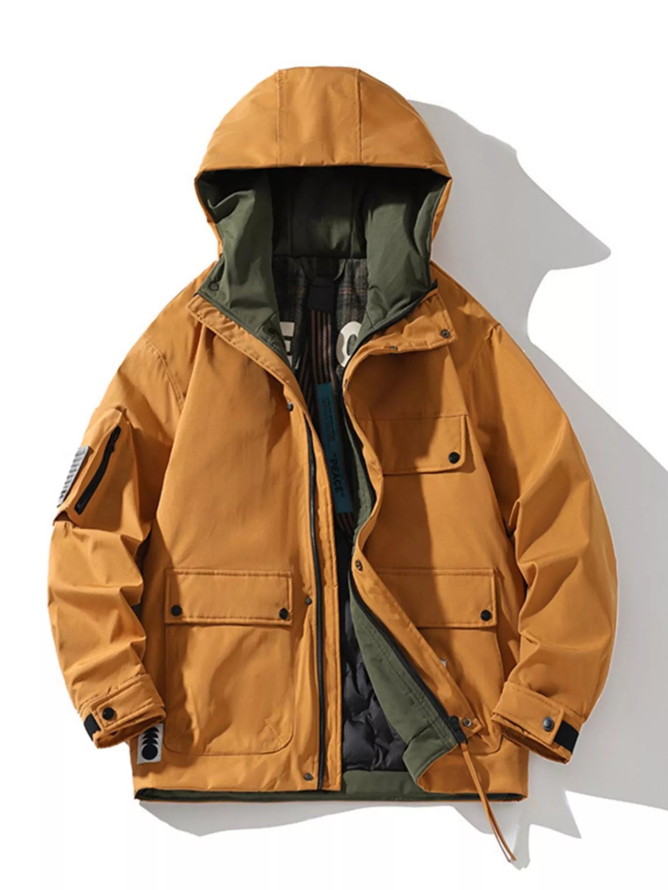 Men's Plus Size Zip Up Hooded Jacket - PBNJ FASHIONS