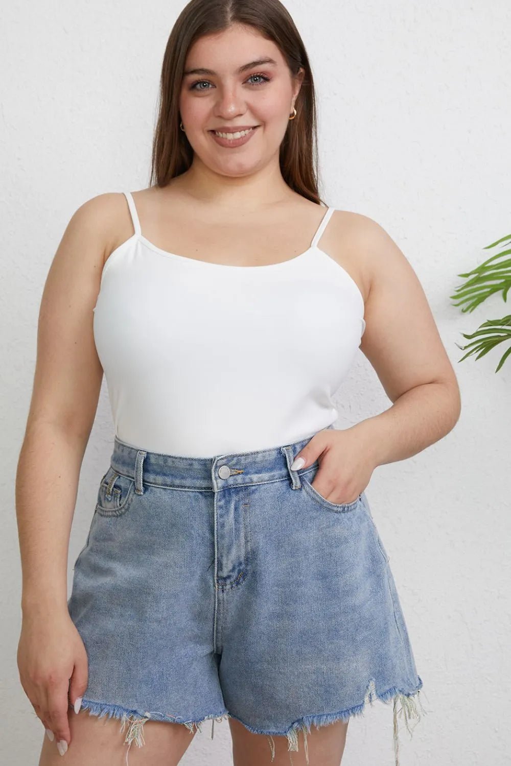 Basic Bae Full Size Round Neck Slim Cami Plus Size - PBNJ FASHIONS