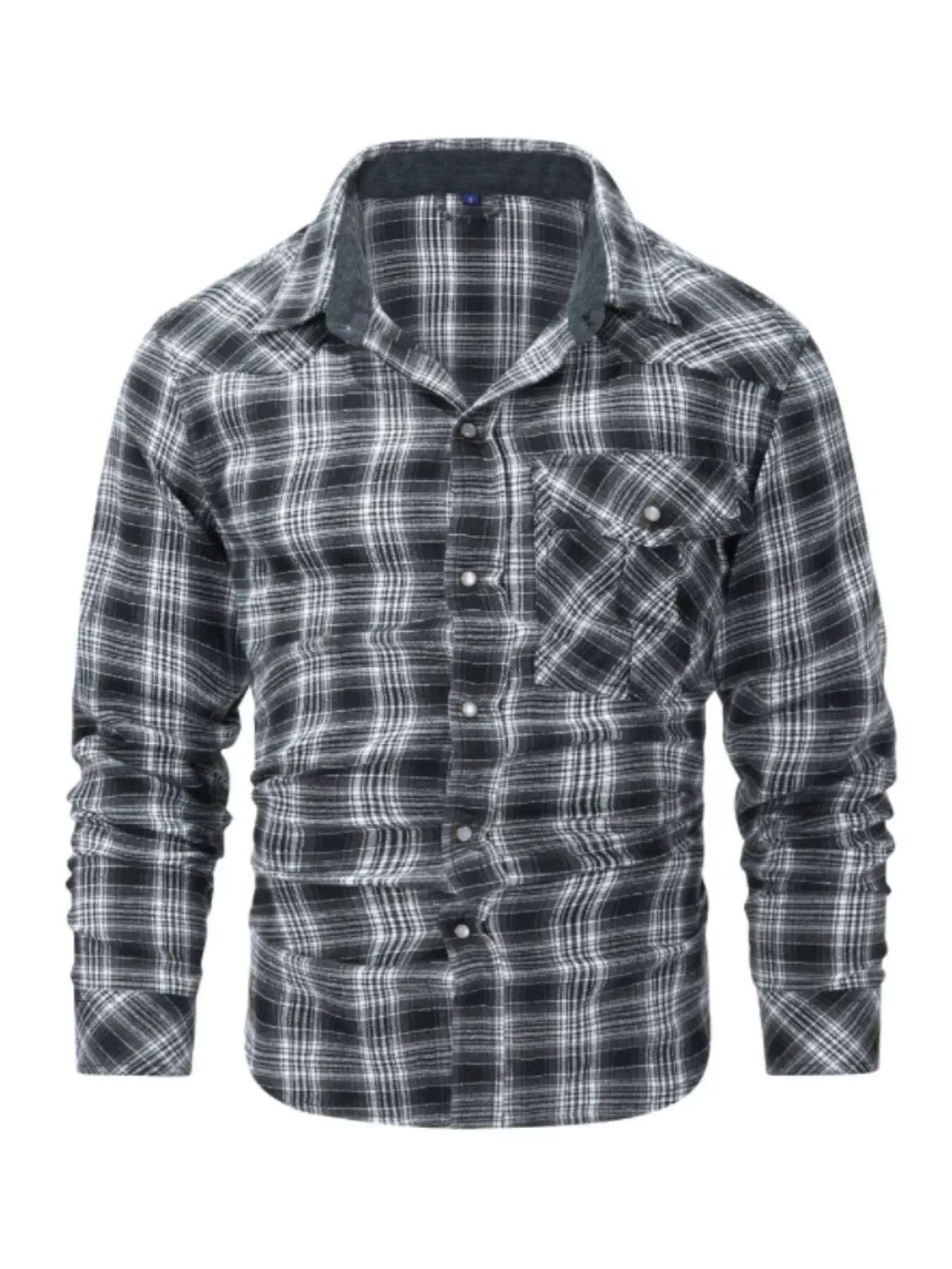 Men's Vintage Plaid Button Up Shirt - PBNJ FASHIONS