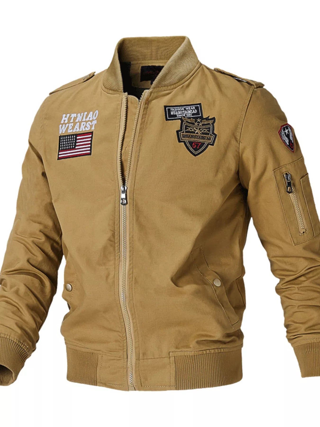 Men's Plus Size Zip Up Long Sleeve Jacket - PBNJ FASHIONS