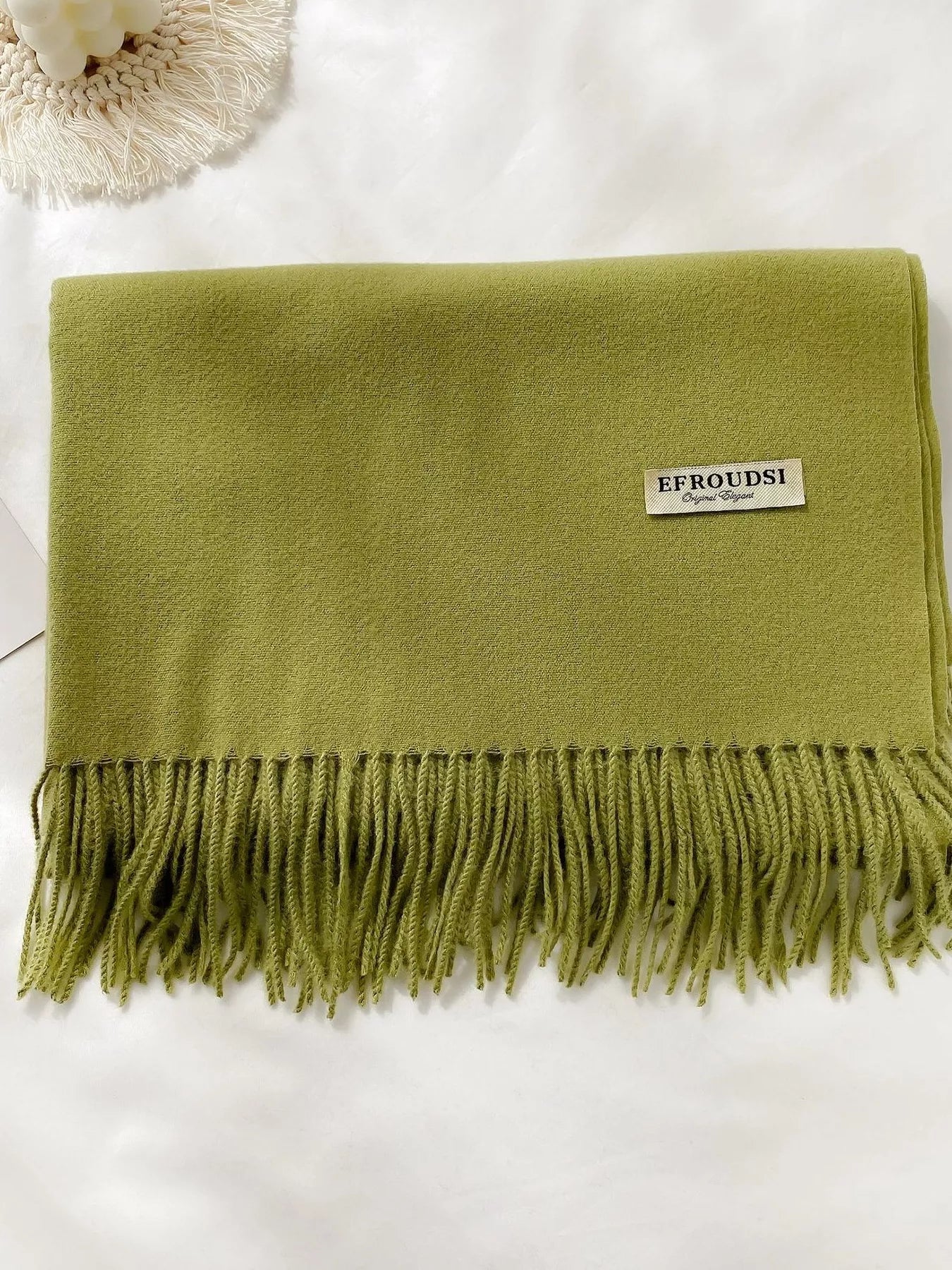 Fringe Solid Color Scarf - PBNJ FASHIONS
