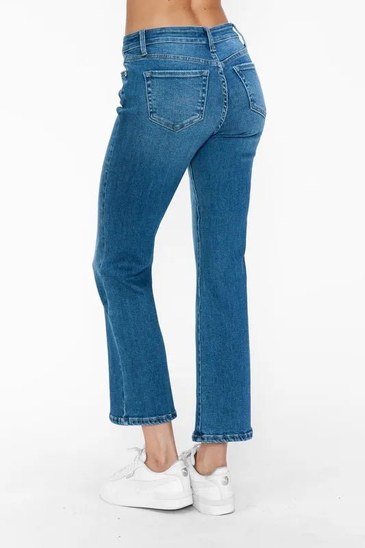 bytos Full Size Cat's Whiskers Mid Rise Ankle Jeans - PBNJ FASHIONS